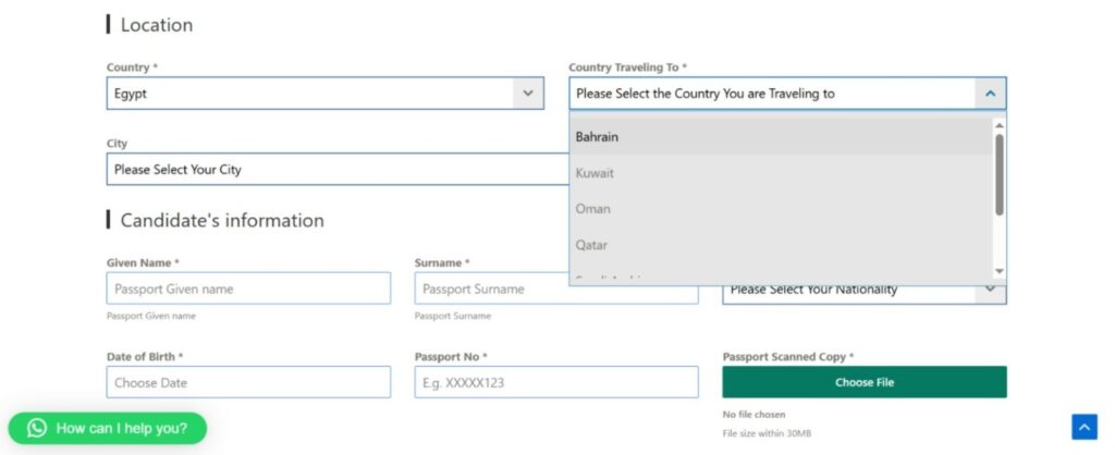Book GAMCA Medical Appointment in Egypt