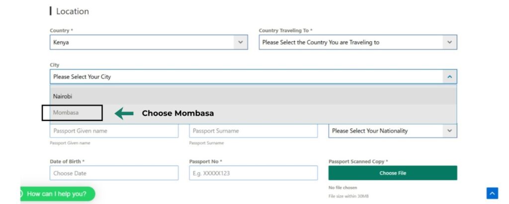 Online GAMCA Booking Mombasa